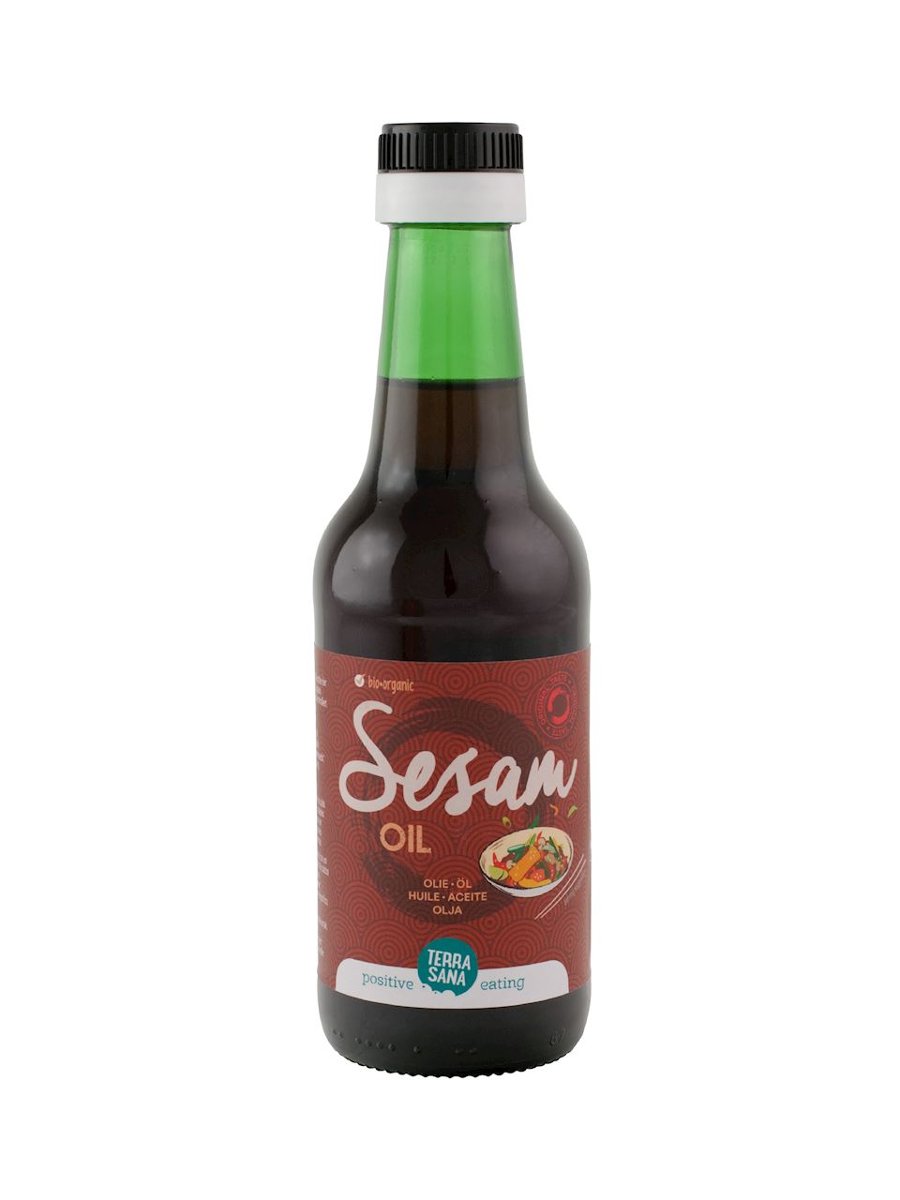 Terrasana OLEJ SEZAMOWY (Z PRAŻONYCH NASION) BEZGLUTENOWY BIO 250 ml - BP-8713576274417