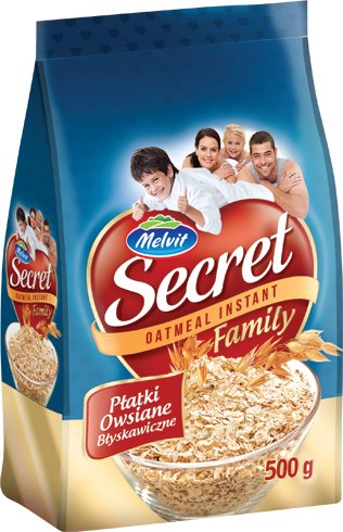 Melvit SECRET FAMILY PŁATKI OWSIANE INSTANT 500G