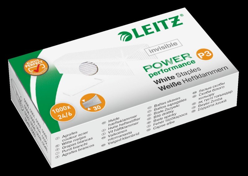 Leitz Zszywki 24/6 Power Performance P3 1000 białe 55540000