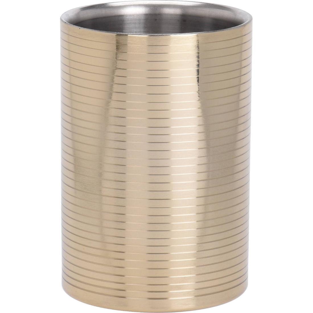 Schładzacz do butelek ze stali nierdzewnej, Ø 12 cm, złoty