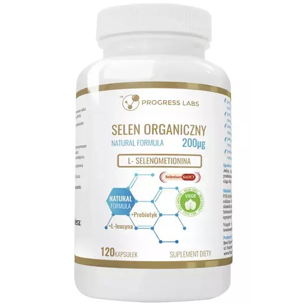 Progress Labs Progress Labs Selen Organiczny 200 g + Prebiotyk 120 kapsułek 3656622