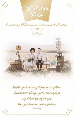 Kartka na ślub vintage SAB 33