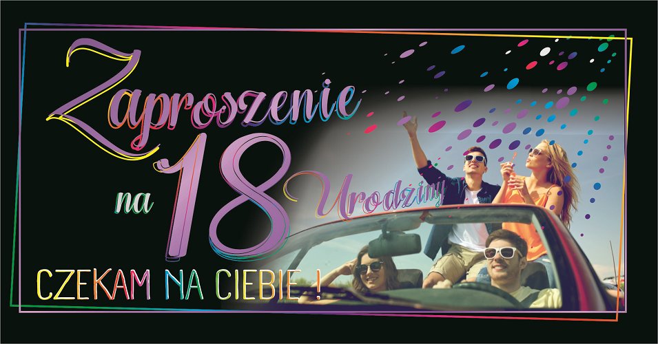 Zaproszenie na 18 urodziny ZAB65