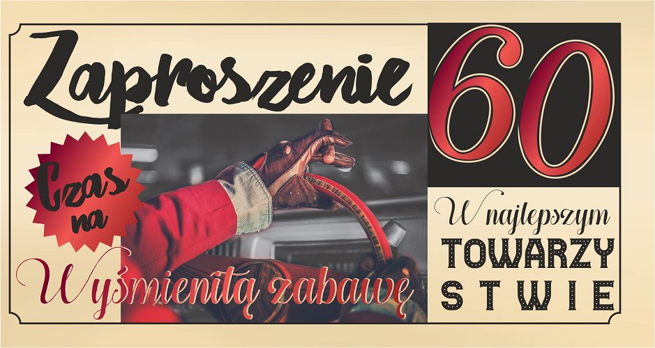 Zaproszenie na 60-te urodziny ZAB81