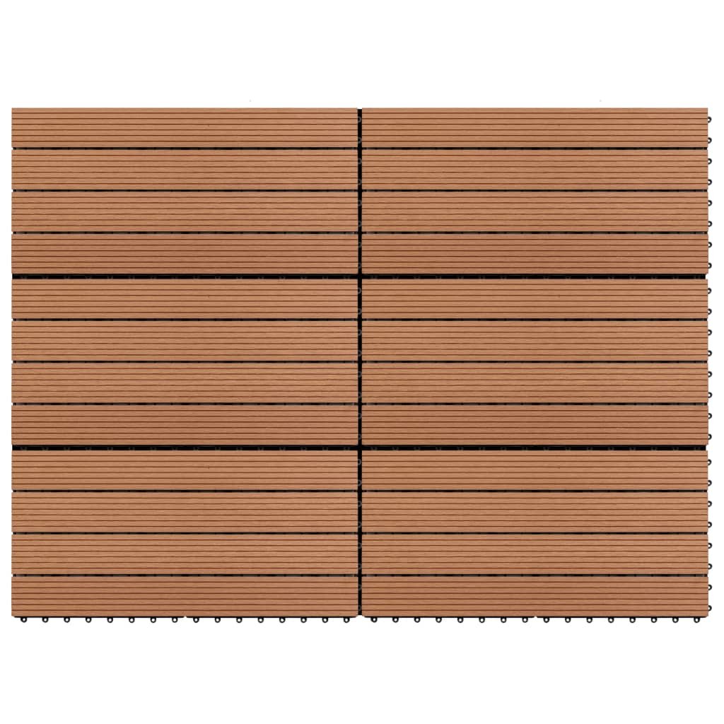 PERVOI Płytki tarasowe z WPC, 60x30 cm, 6 szt., 1 m², brązowe kod: V-49055