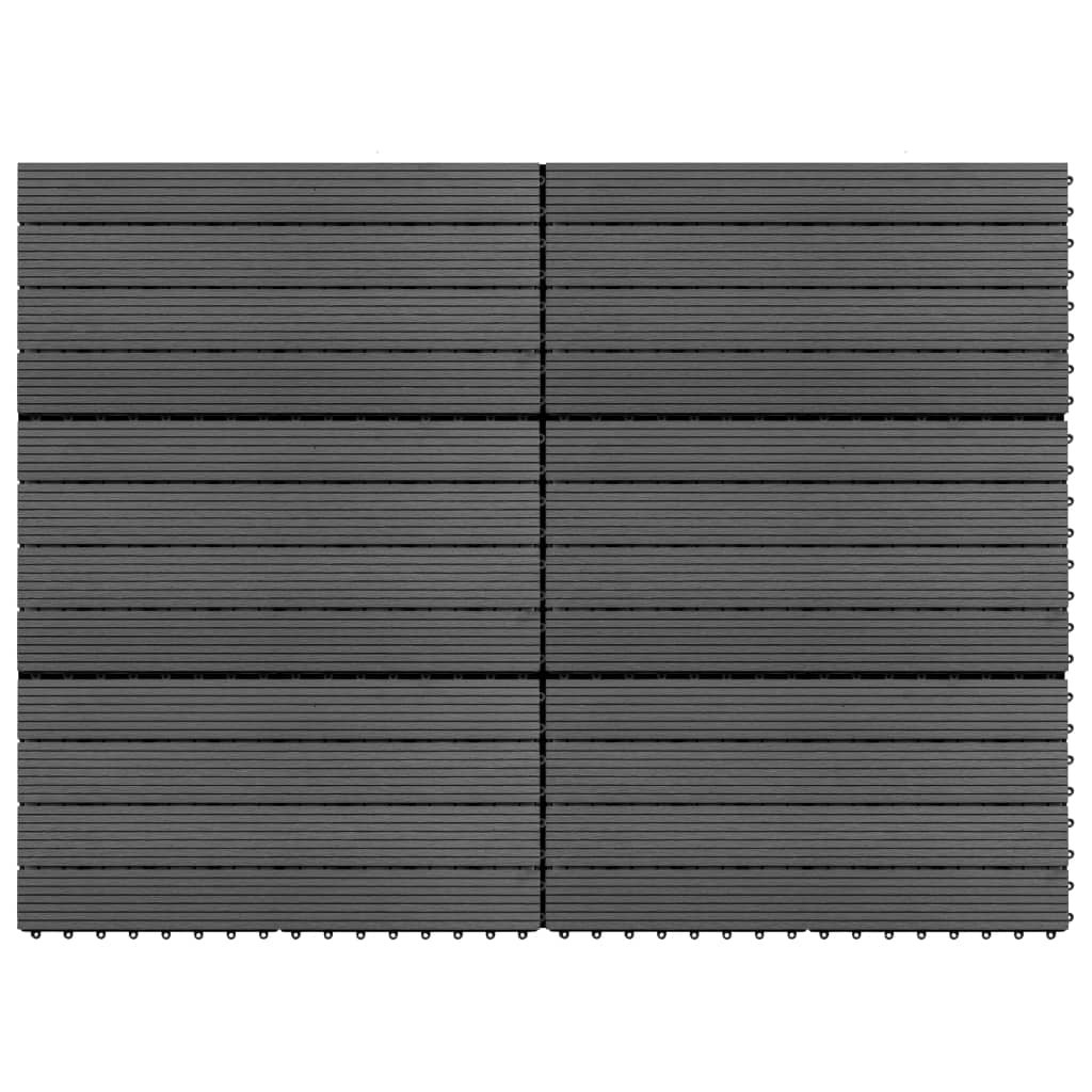 Płytki tarasowe z WPC, 60x30 cm, 6 szt., 1 m², szare kod: V-49056