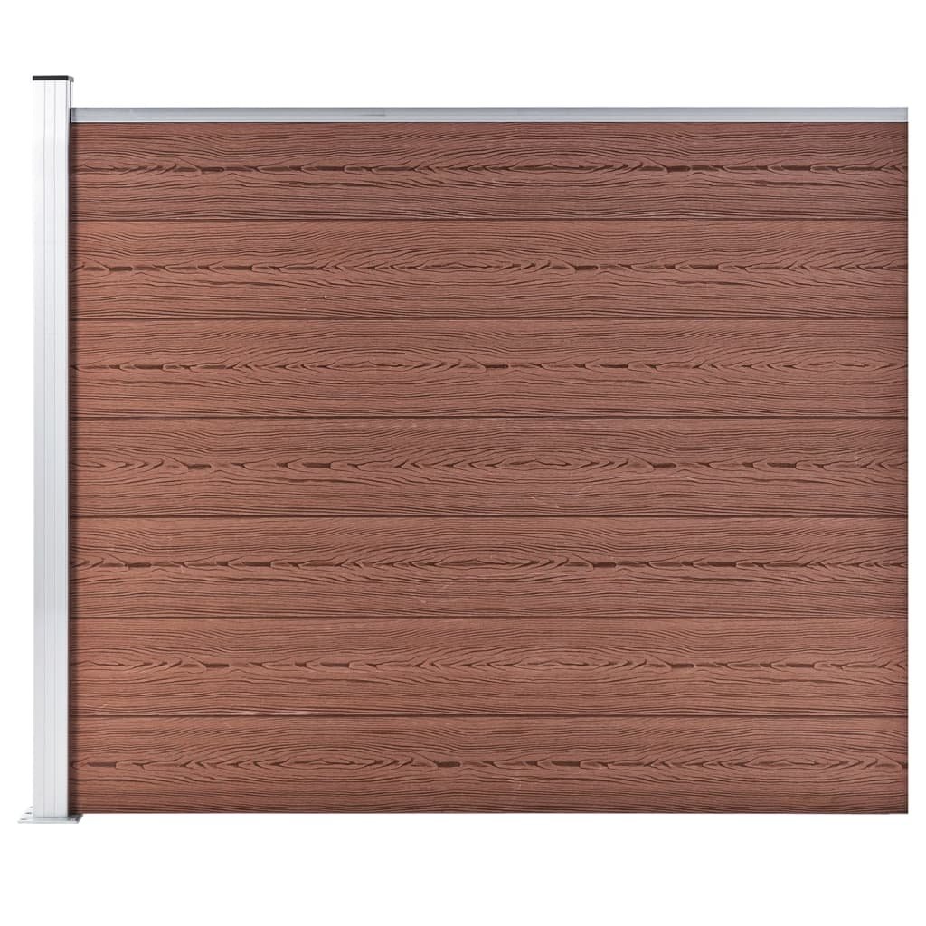 vidaxl Panel ogrodzeniowy z WPC, 175x146 cm, brązowy! 148981