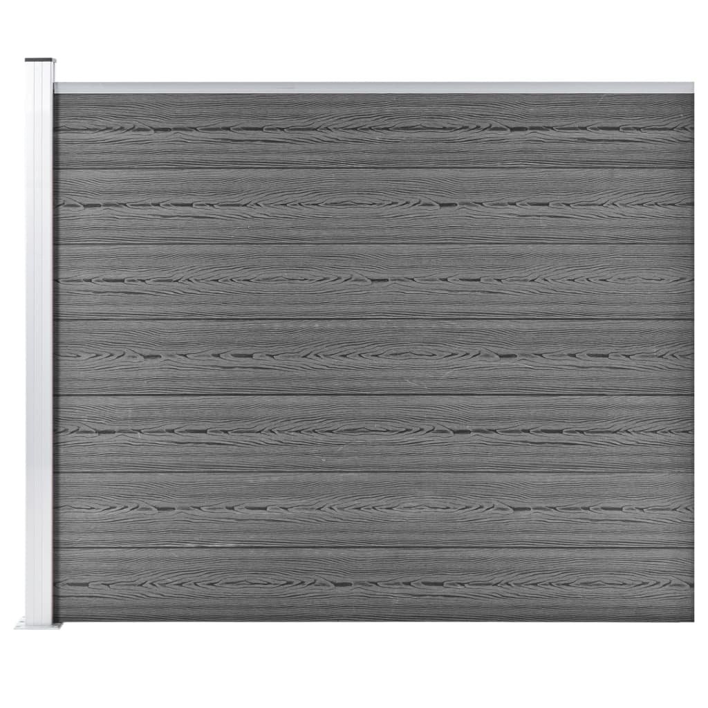 vidaxl Panel ogrodzeniowy z WPC, 175x146 cm, szary! 148983