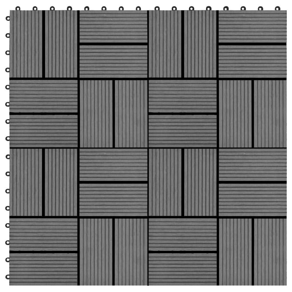 shumee Płytki tarasowe 22 szt. 30 x 30 cm 2 m WPC szare