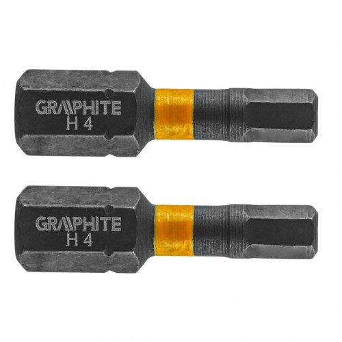 Graphite Bity udarowe HEX4 x 25 mm, 2 szt. TOP-56H507