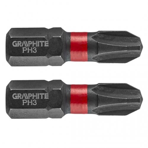 Graphite Bity udarowe PH3 x 25 mm, 2 szt. TOP-56H502