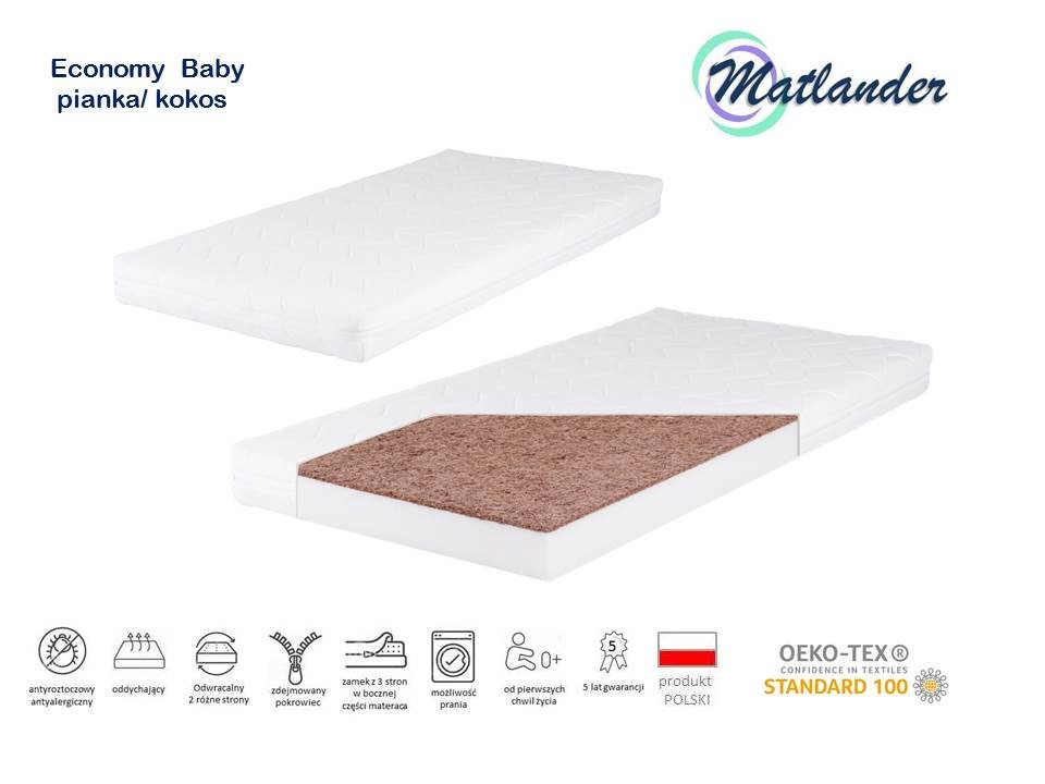 Materac owy Matlander Economy Baby pianka/kokos