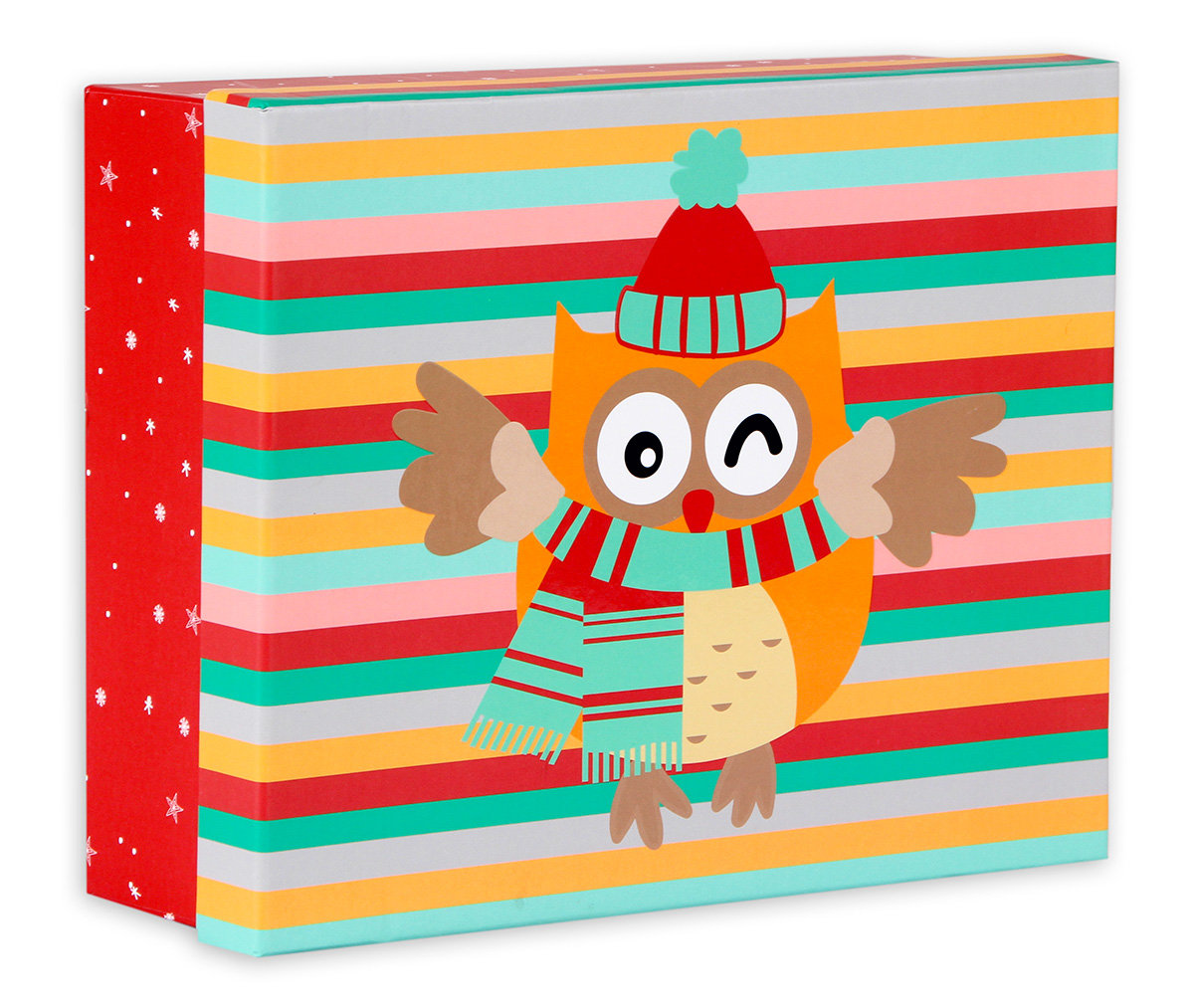Pudełko prezentowe, Holly Jolly, sówka, XS, 5x14x8,5 cm