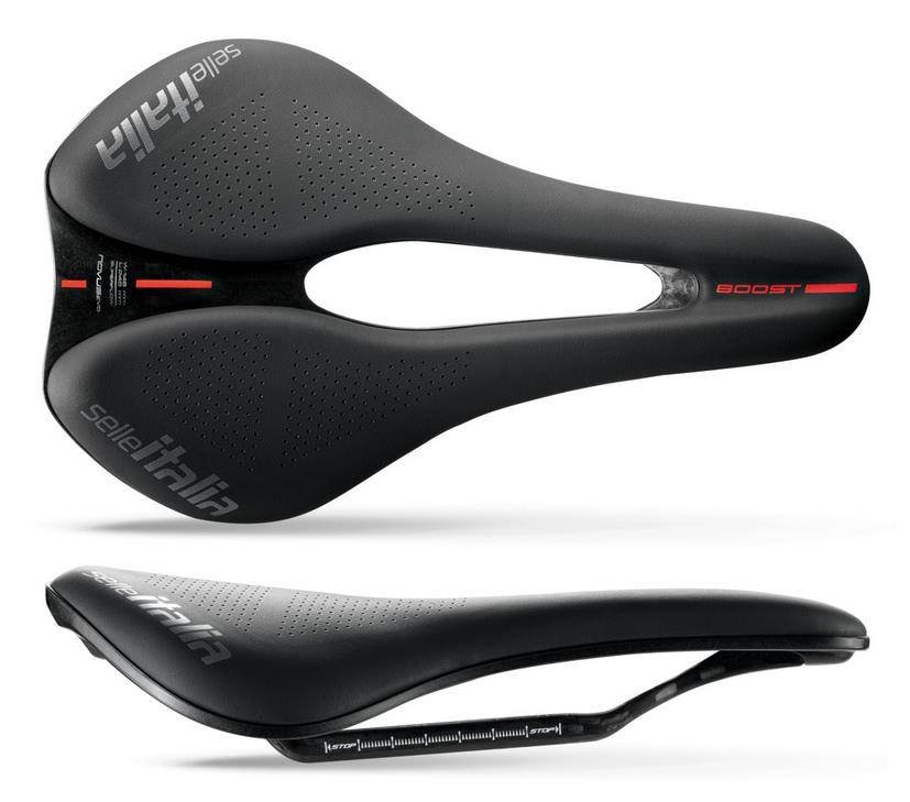 Siodło SELLE ITALIA NOVUS EVO BOOST KIT CARBONIO SUPERFLOW L (id match - L3) fibra-tek, czarne (NEW)