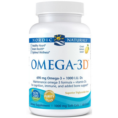 Nordic Naturals Omega-3D (60 kaps.)