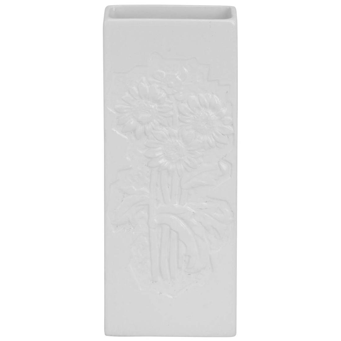 ASJ Commerce Nawilżacz powietrza ceramiczny biały z tłoczonym wzorem kwiatowym - wz.2 118500010