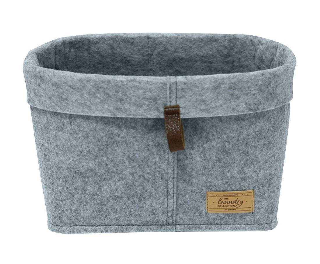 Szary tekstylny organizer Wenko Felt, 30x18 cm