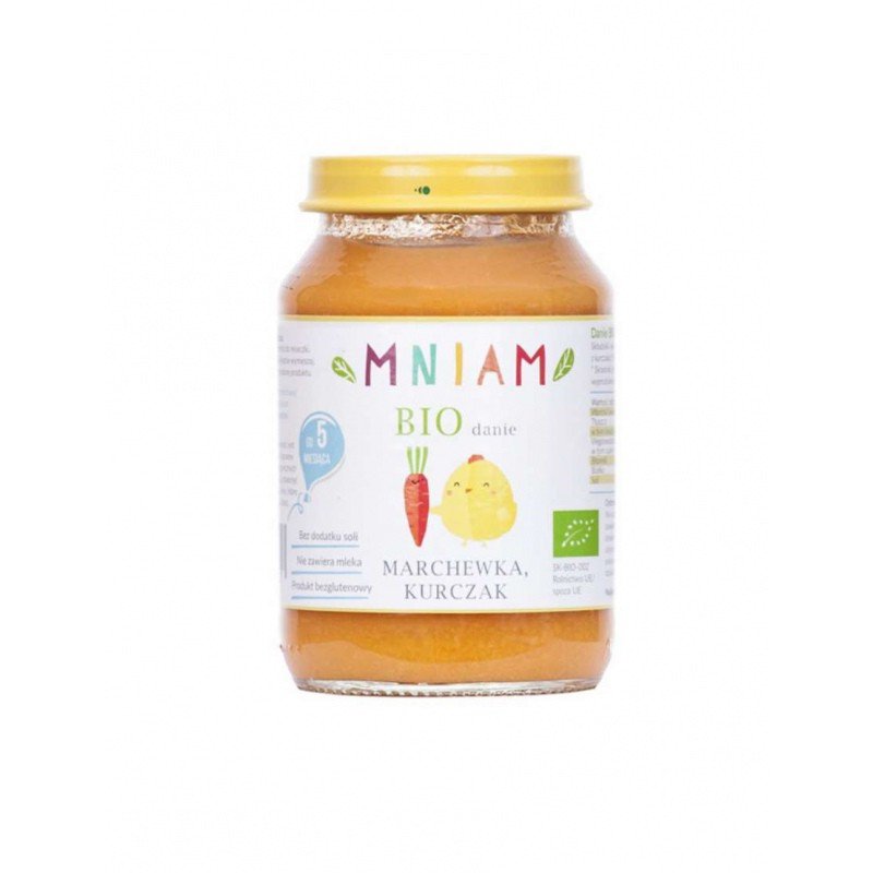 MNIAM Danie marchewka-kurczak od 5 miesiąca BIO 190 g MNIAM eko-wital-5694