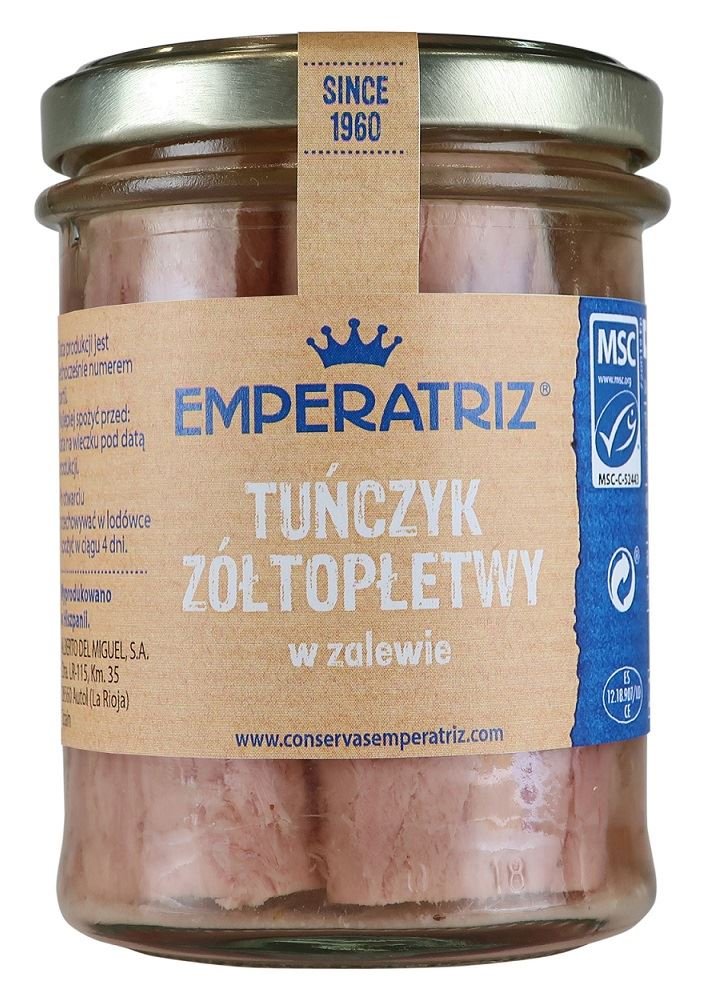 EMPERATRIZ Tuńczyk żółtopłetwy filety w zalewie 200 g (140 g) (słoik)