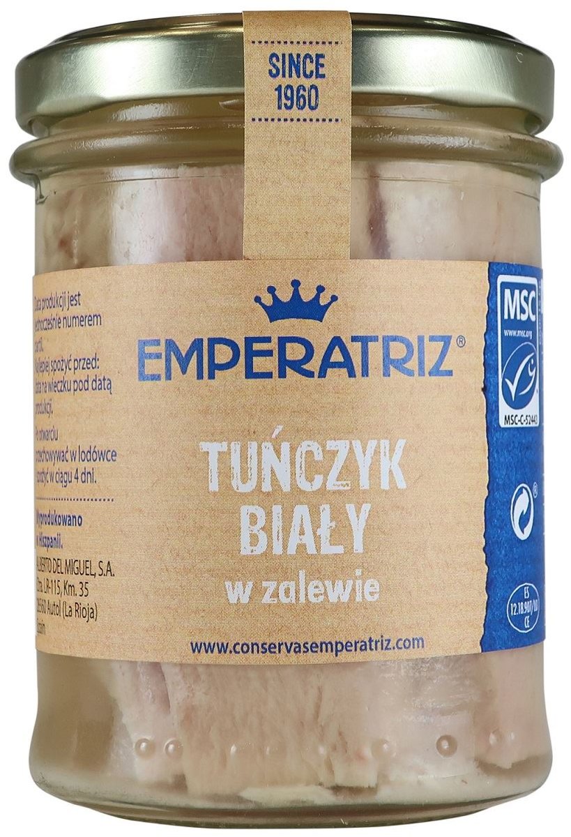 EMPERATRIZ Tuńczyk biały filety w zalewie 200 g (140 g) (słoik)