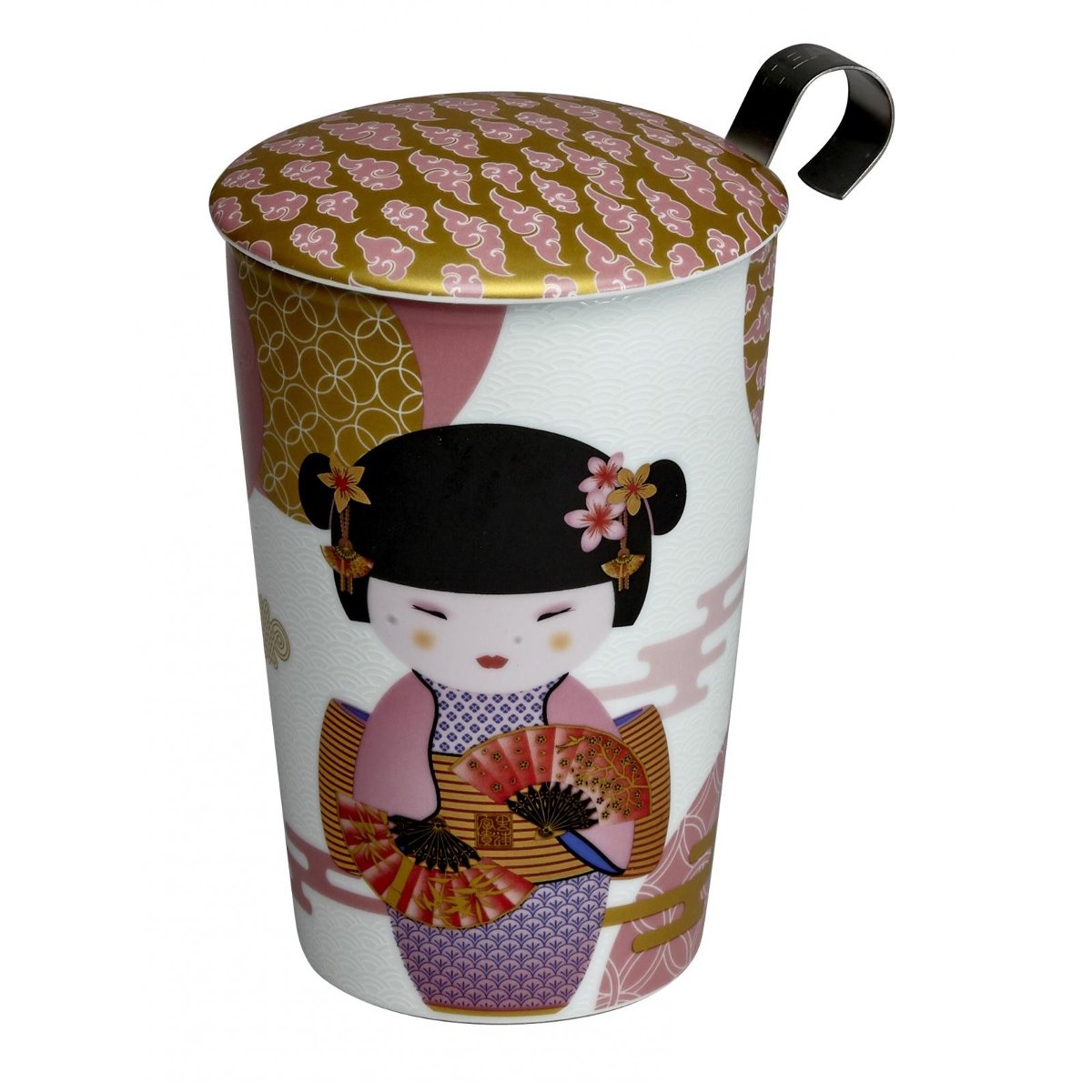 Eigenart Eigenart TeaEve kubek z zaparzaczem 350ml New Little Geisha Rose