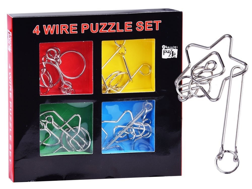 Jokomisiada, 4 Puzzle Zakręcona Metalowa Łamigłówka Za1132