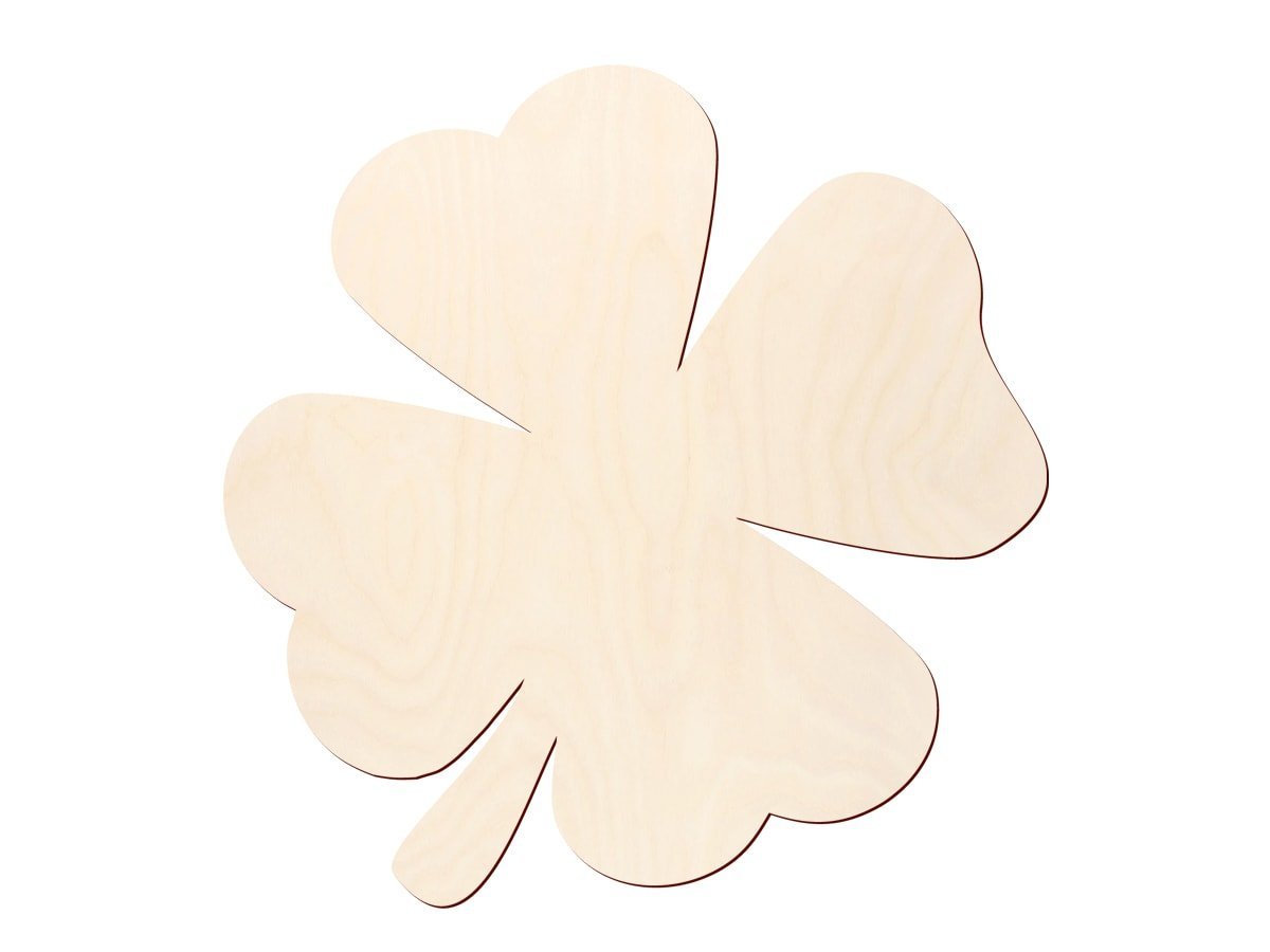 PartyShow Drewniane scrapki koniczynka - 10 szt DD-SCR01