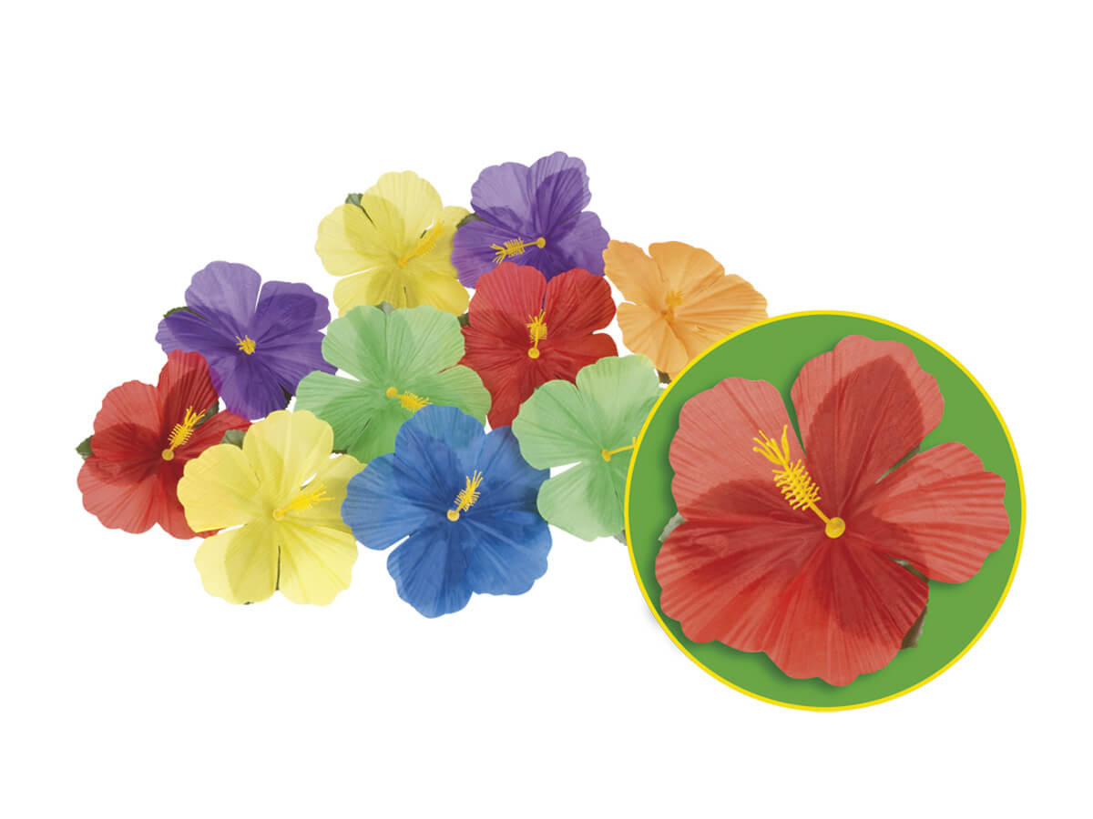 Boland Płatki kwiatów Hibiskus kolorowe 24 szt B52513