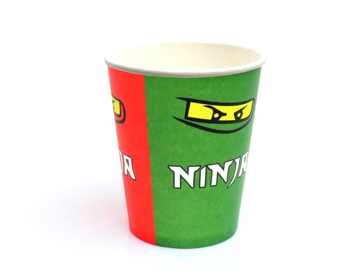 Congee.pl Kubeczki urodzinowe Ninja 200 ml 6 szt KP200-NINJA1