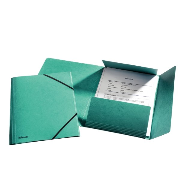 Esselte Teczka A4 Z GUMKĄ ESSELTE- ZIELONY (0B) 26596