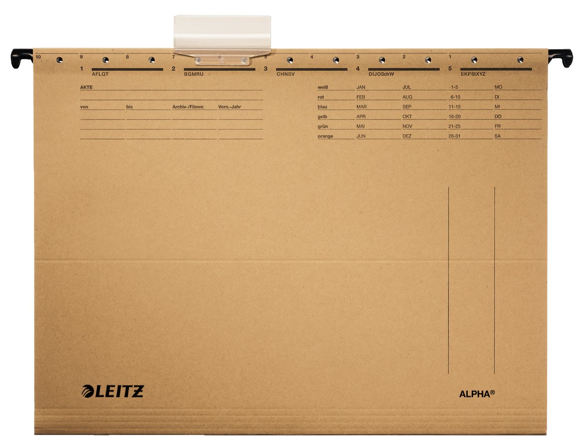 Leitz, teczka zawieszkowa alpha A4 225 g/m2