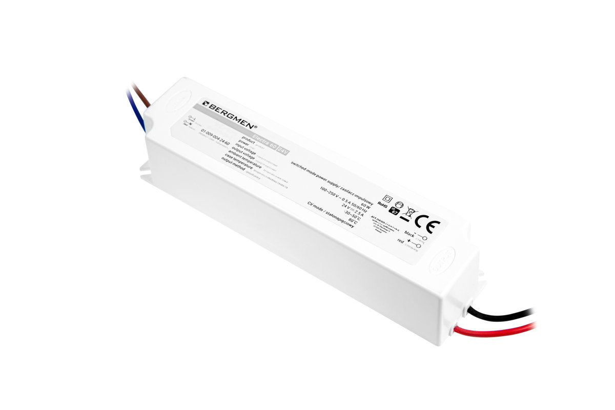 Zasilacz montażowy BERGMEN Electra 60 / 60W / 24VDC / 2.5A / IP67