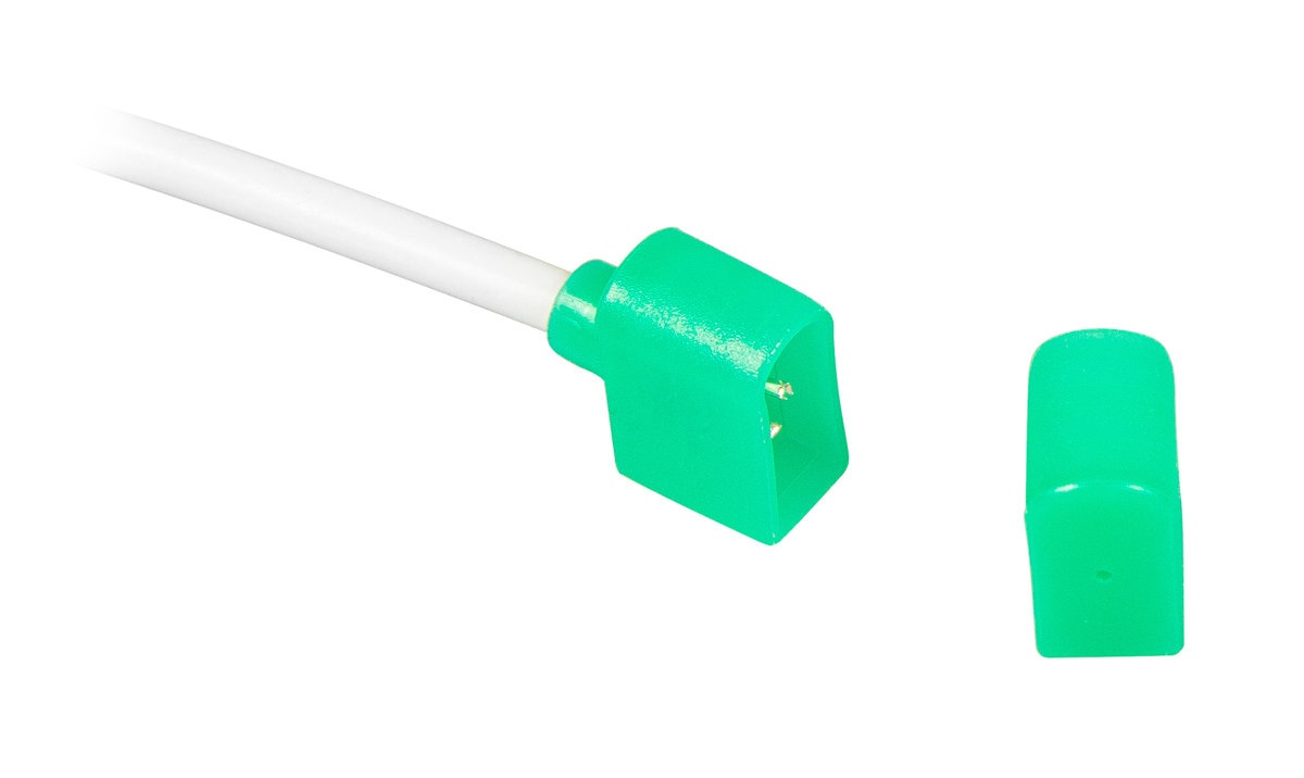Przyłącze zasilające do BERGMEN Neon Flex HXR One / zielone / końcówka zasilająca z wyjściem prostym + przewód 30 cm + zaślepka