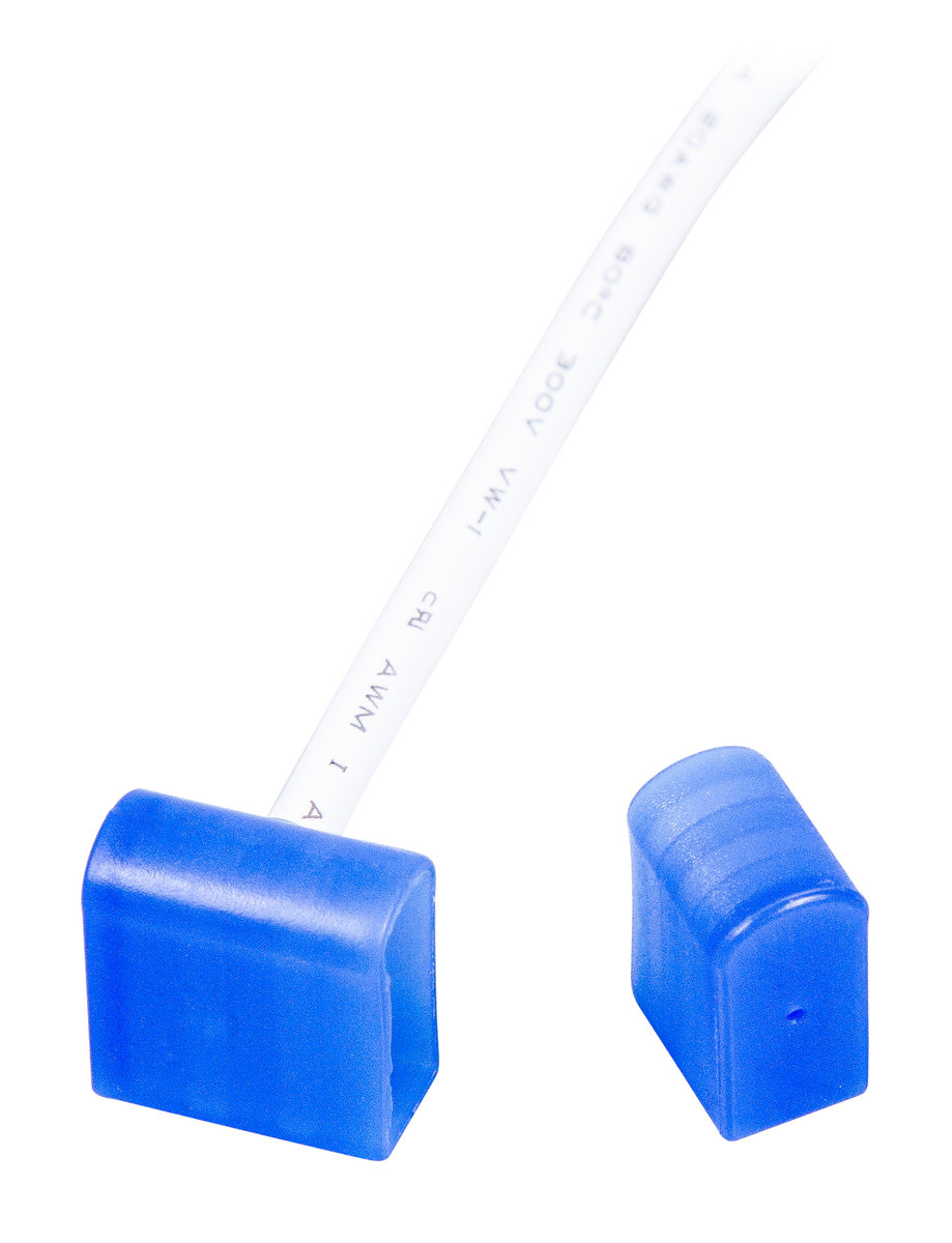 Przyłącze zasilające do BERGMEN Neon Flex HXR One / niebieskie / końcówka zasilająca z wyjściem bocznym + przewód 30 cm + zaślepka