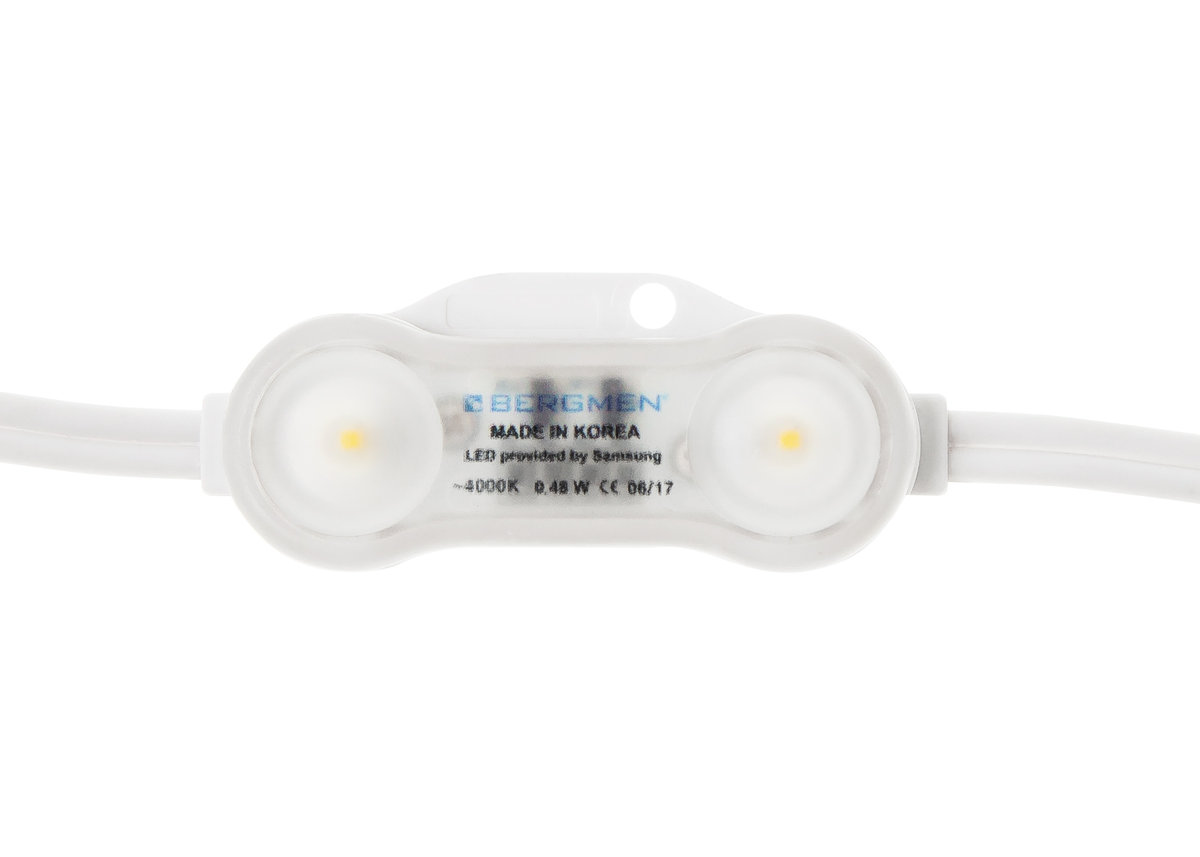 Moduł LED BERGMEN RX-2 Stark / 12VDC / 0,48W / 44lm / 160° / 2x2835 SMD Samsung / IP68 / naturalny biały / 4000K
