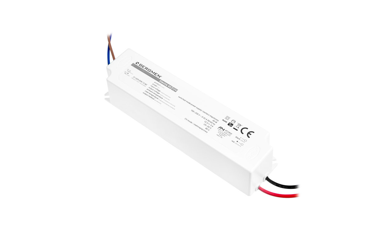 Zasilacz montażowy BERGMEN Electra 60 / 60W / 12VDC / 5A / IP67