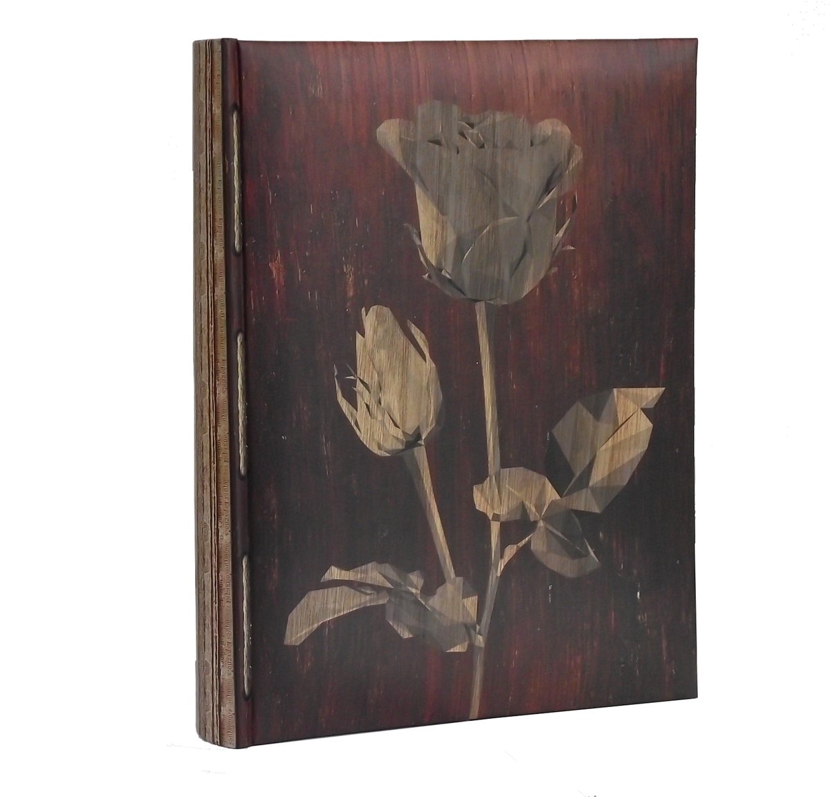 ALBUM szyty na 200 zdjęć 10x15 z opisem LEAF róża