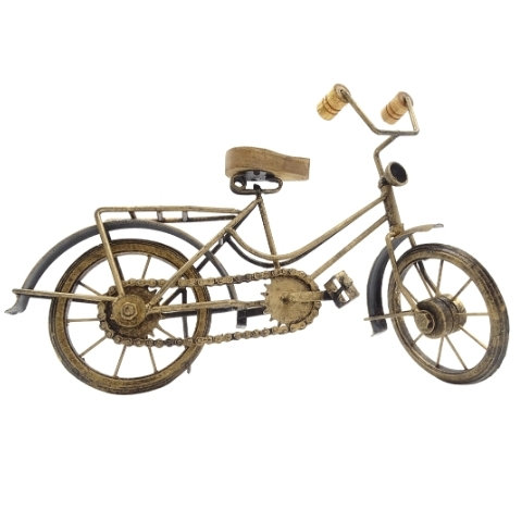 Figurka KEMIS Rower, złoty, 35x11x24 cm