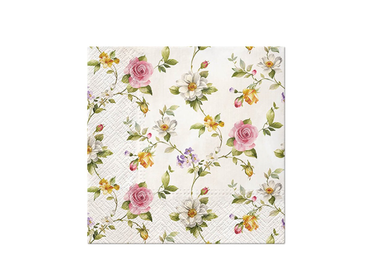 Serwetki Delikatne róże 33x33cm 20szt - PAW