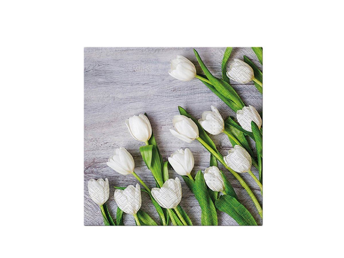Paw DECOR Serwetki WHITE TULIPS 33 x 33 cm 20 szt.