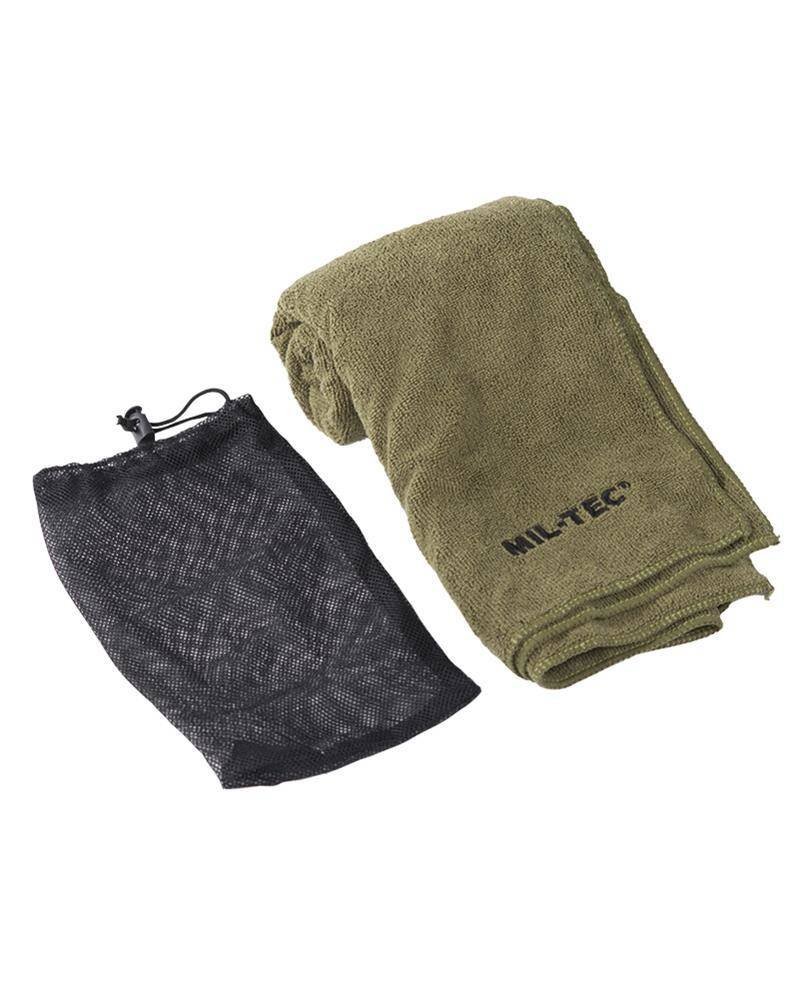 Ręcznik szybkoschnący Mil-Tec mikrofibra - olive 60 x 120 cm (16011111) 16011111