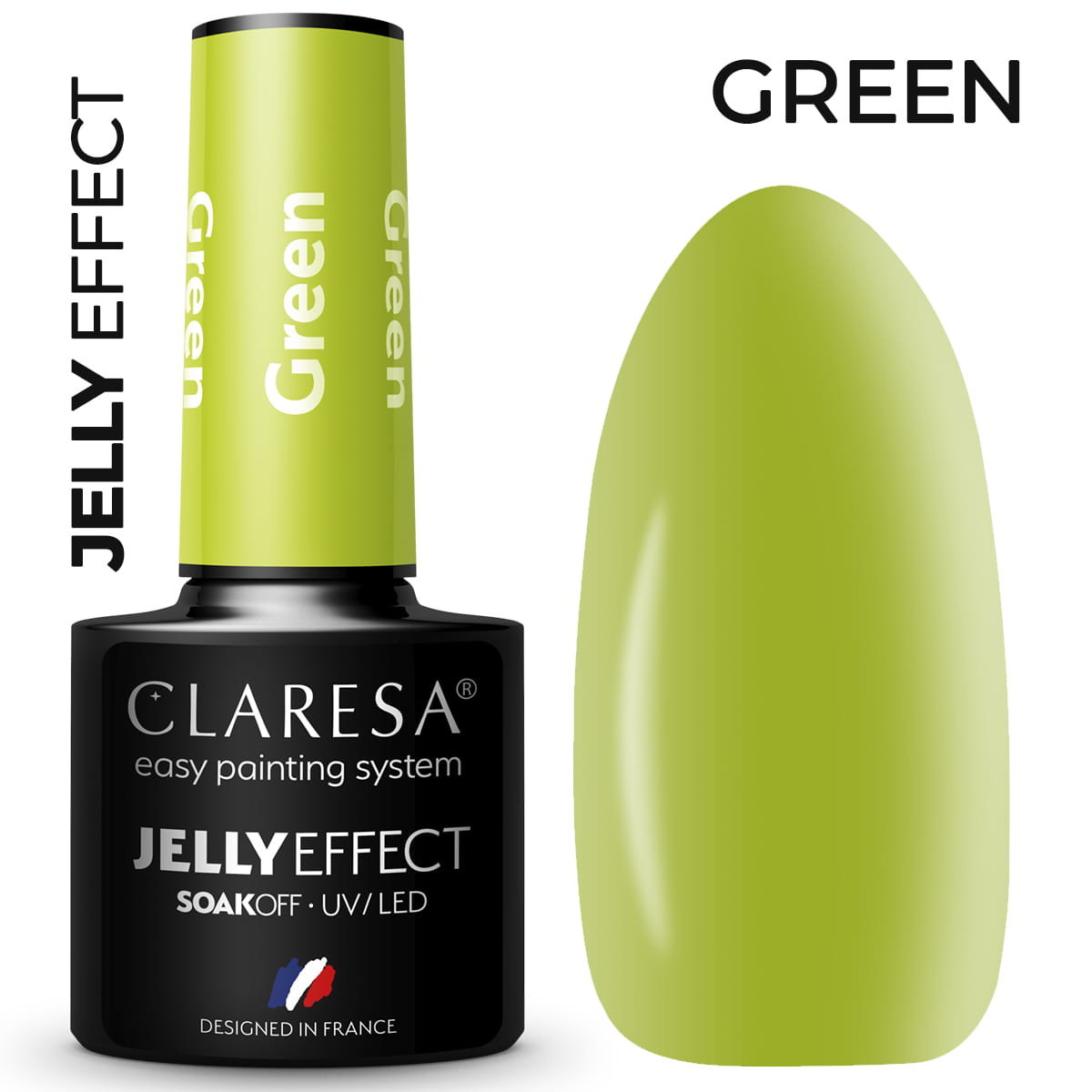 Claresa Lakier Hybrydowy Jelly Green 5ml