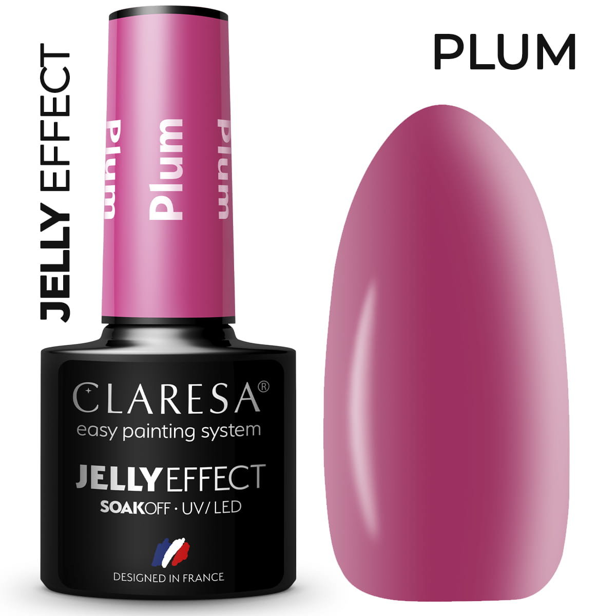 Claresa Lakier Hybrydowy Jelly Plum 5ml