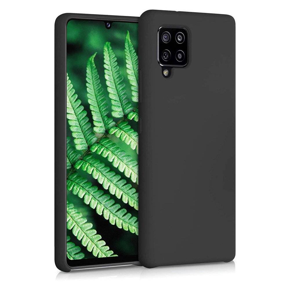 Samsung Hurtel Silicone Case elastyczne silikonowe etui pokrowiec Galaxy A42 5G czarny