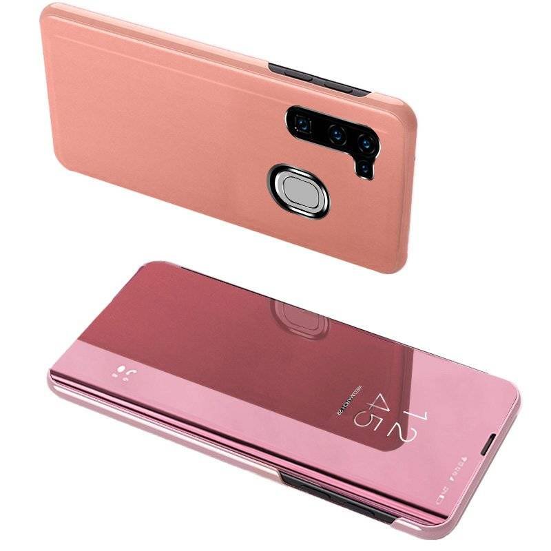 Samsung Hurtel Clear View Case futerał etui z klapką Galaxy A11 / M11 różowy