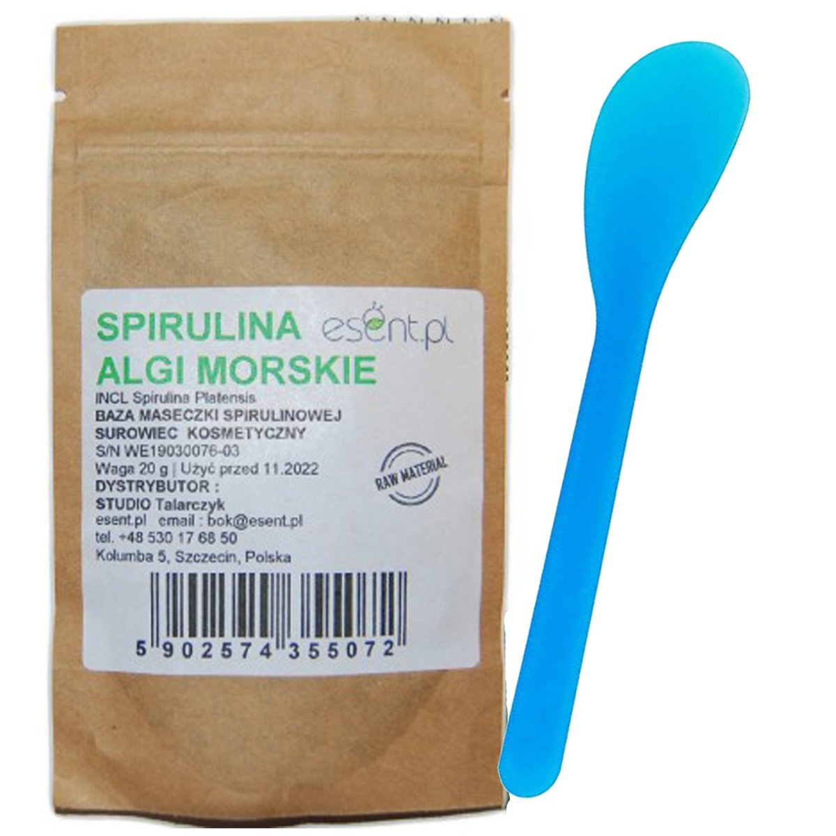 Naturalne Algi Morskie maseczka + szpatułka Zestaw