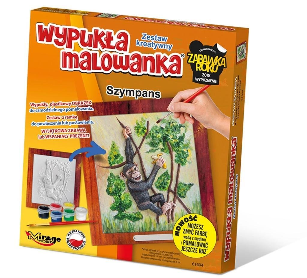 Wypukła Malowanka Zoo Szympans