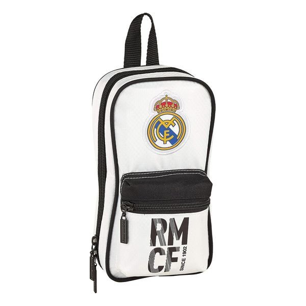 Piórnik w kształcie Plecaka Real Madrid C.F. Biały Czarny (33 Części)