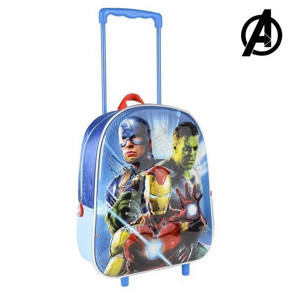 CERDA Mochila Carro Infantil Metalizada Avengers Metallic 3D Trolley plecak, wielokolorowy, 26,0 x 31,0 x 10,0 cm