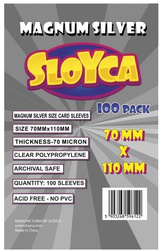 SLOYCA Koszulki Magnum Silver 70x110mm (100szt)